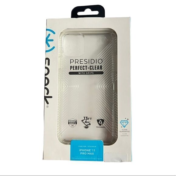 Speck Products Presidio Perfect-Clear with Grip iPhone 11 PRO Max Case - Picture 3 of 5